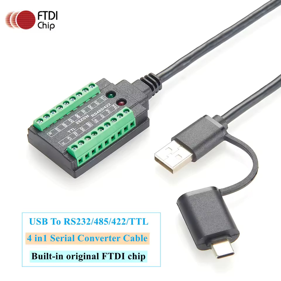 Ізольований USB-C > RS232/485/422/TTL конвертер PCM-KW-469