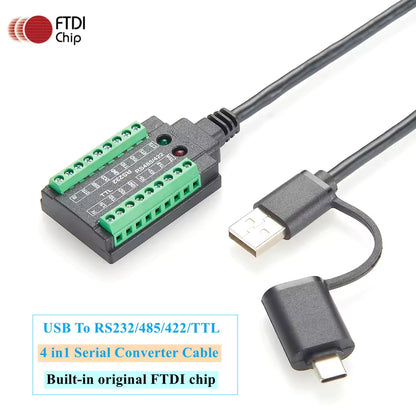Ізольований USB-C > RS232/485/422/TTL конвертер PCM-KW-469