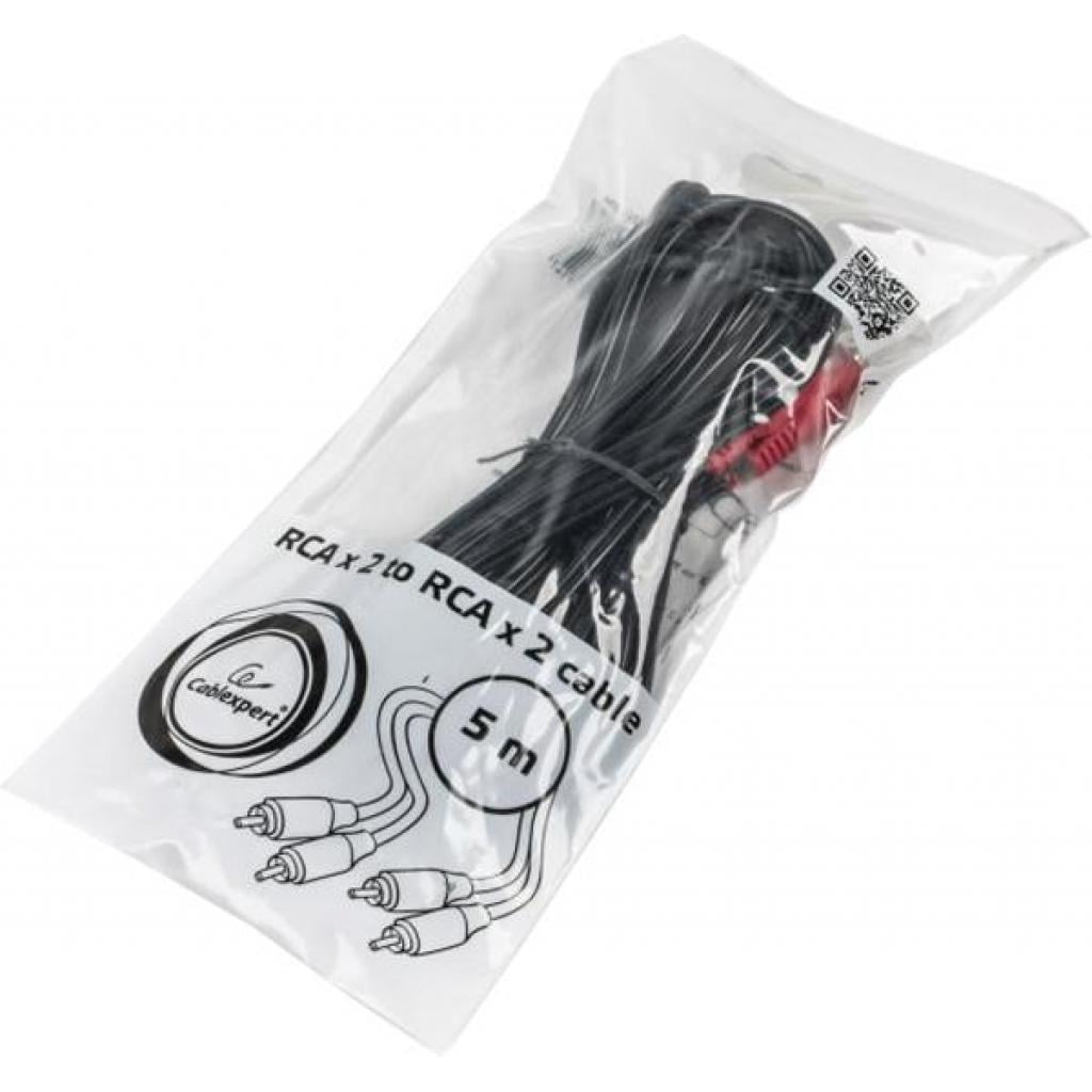 Кабель 2RCA to 2RCA 5.0m Cablexpert (CCA-2R2R-5M)