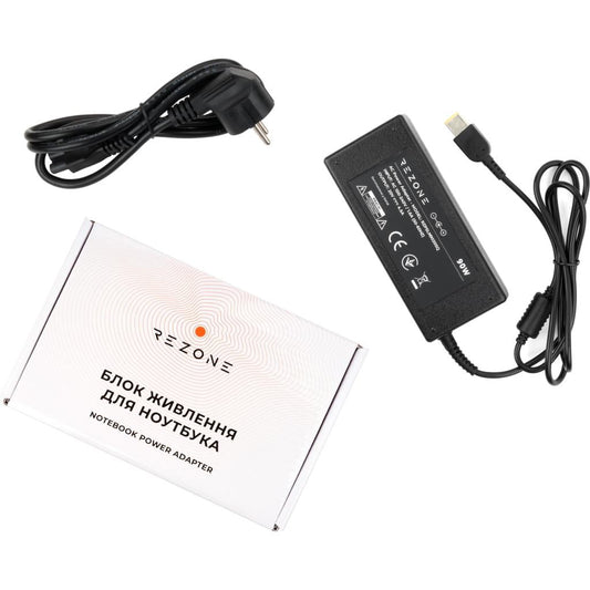 Адаптер питания для ноутбука Rezone Lenovo 90W 20V 4.5A разъем square (RZPSLN9020SQ)