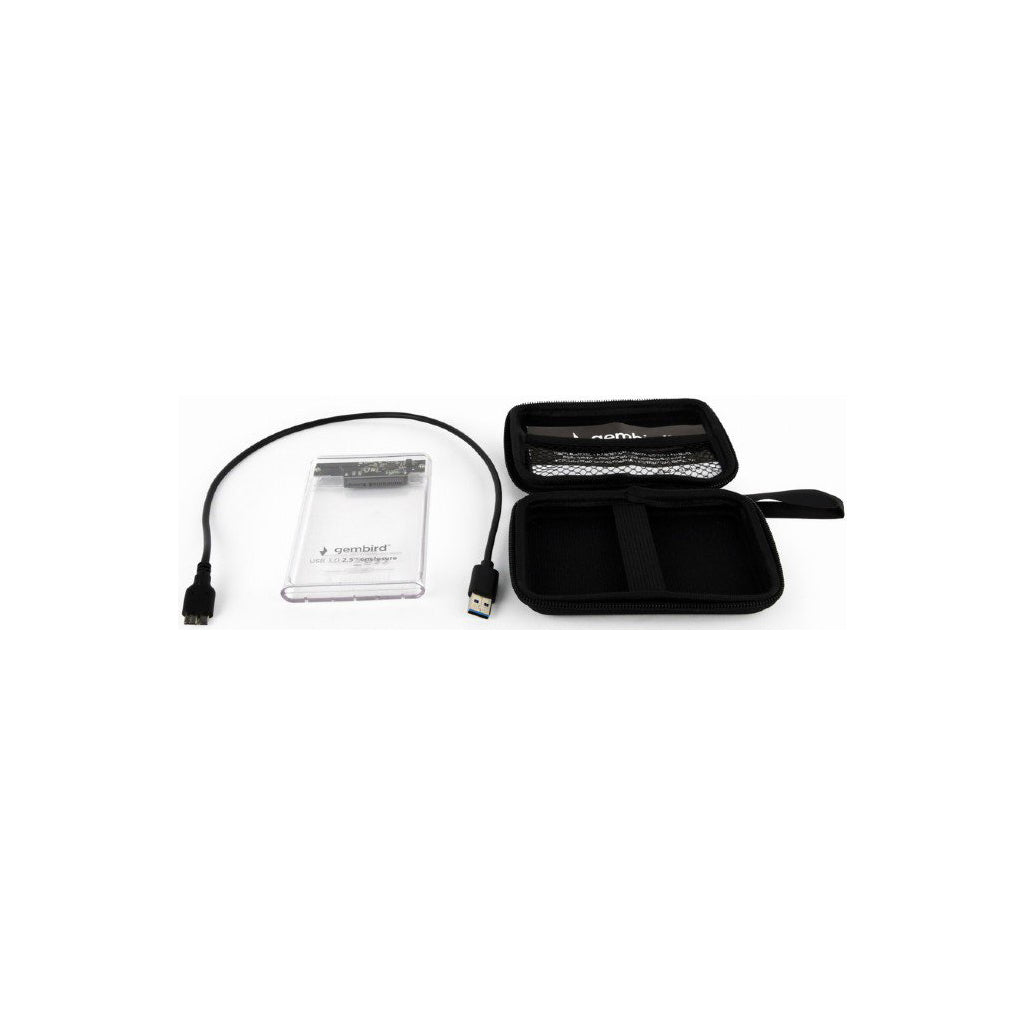 Кишеня зовнішня Gembird 2.5", USB 3.0, прозора (EE2-U3S9-6)