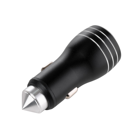 Зарядний пристрій Vinga QC3 Quick Dual USB Car Charger aluminium 18W Max (VCCQAABK)