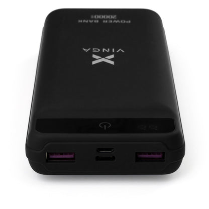 Универсальная батарея Vinga 20000 mAh QC3.0 Display soft touch black (VPB2QLSBK)
