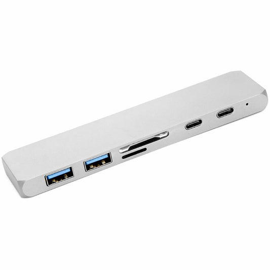 Концентратор PowerPlant Type-C – HDMI 4K, USB 3.0, USB Type-C, SD, microSD (CA911684)