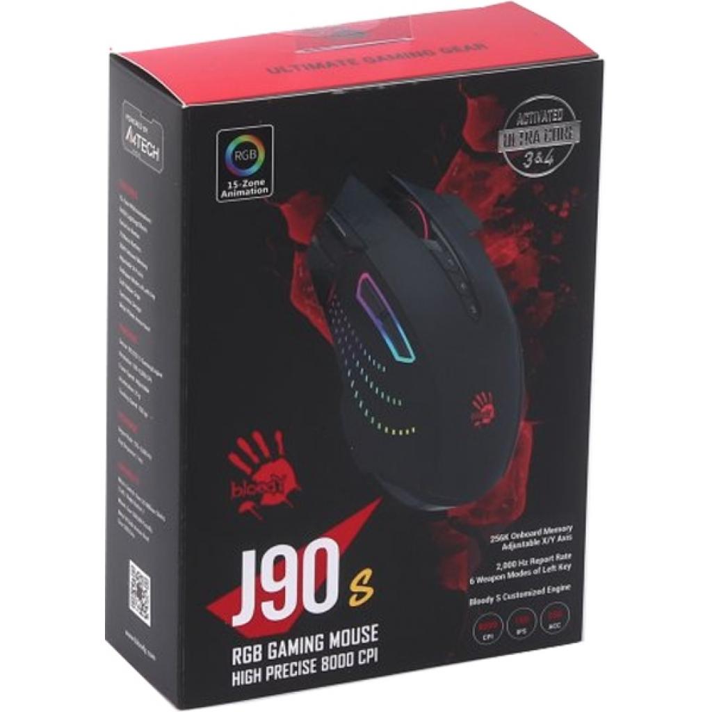 Мышка A4Tech Bloody J90s Black - Геймерская проволочная мышка с 8000 dpi