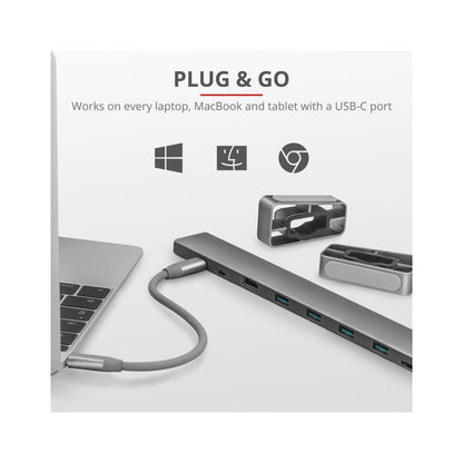 Концентратор Trust Dalyx Aluminium 10-in-1 USB-C Multi-Port Dock (23417_TRUST)