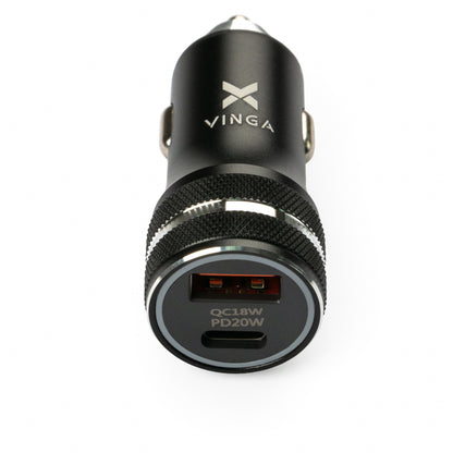 Зарядное устройство Vinga QC3.0+PD Quick Car Charger 36W Max black (VCCQPAC)