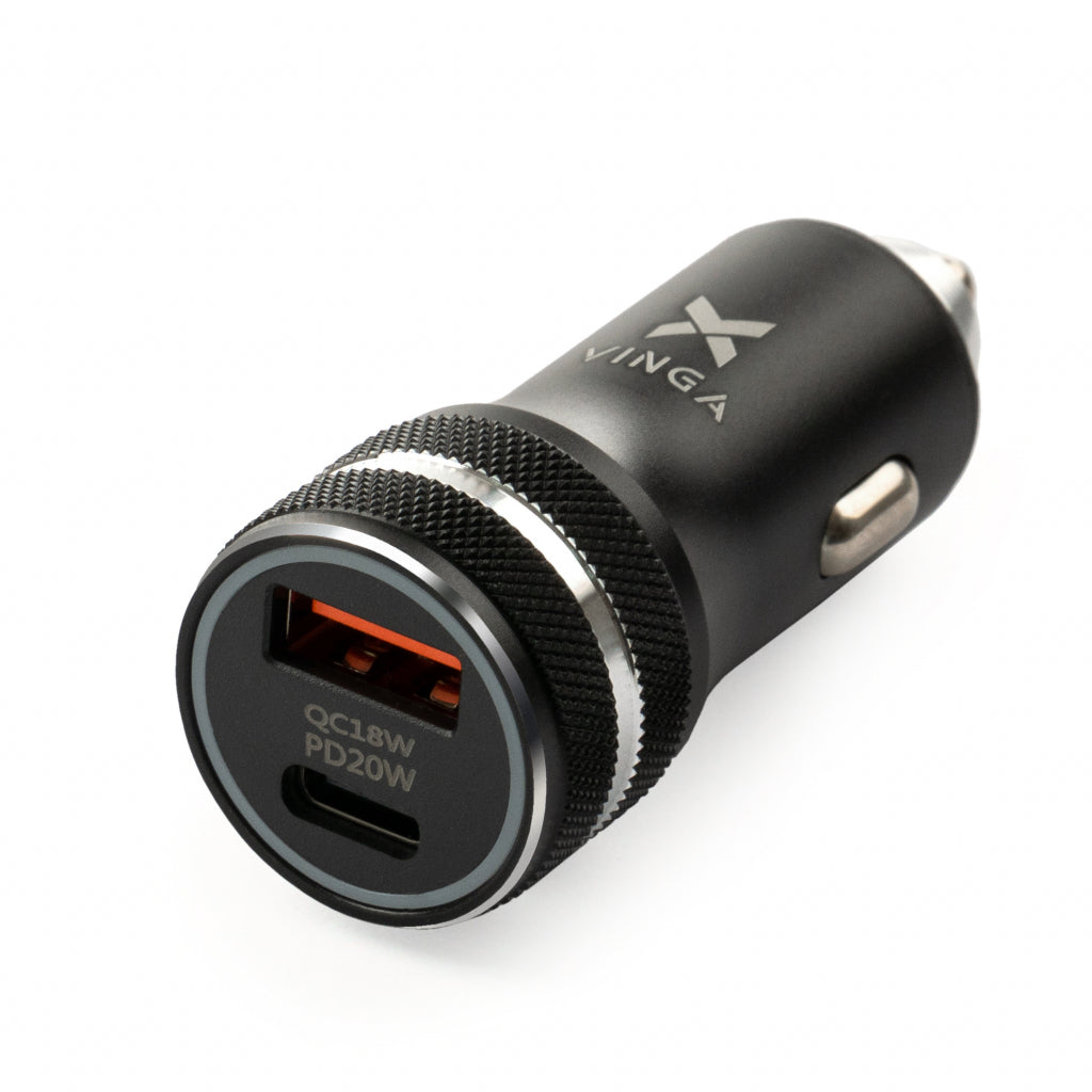 Зарядное устройство Vinga QC3.0+PD Quick Car Charger 36W Max black (VCCQPAC)