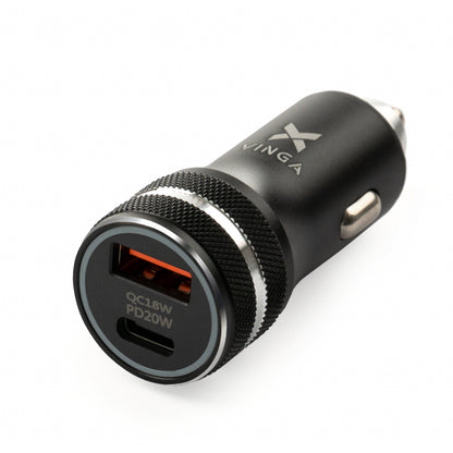 Зарядное устройство Vinga QC3.0+PD Quick Car Charger 36W Max black (VCCQPAC)
