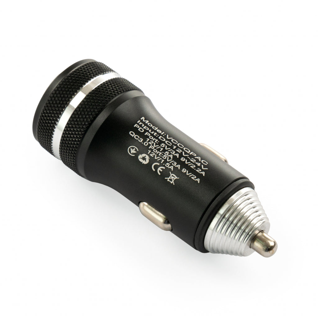 Зарядное устройство Vinga QC3.0+PD Quick Car Charger 36W Max black (VCCQPAC)