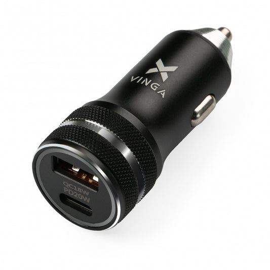 Зарядное устройство Vinga QC3.0+PD Quick Car Charger 36W Max black (VCCQPAC)