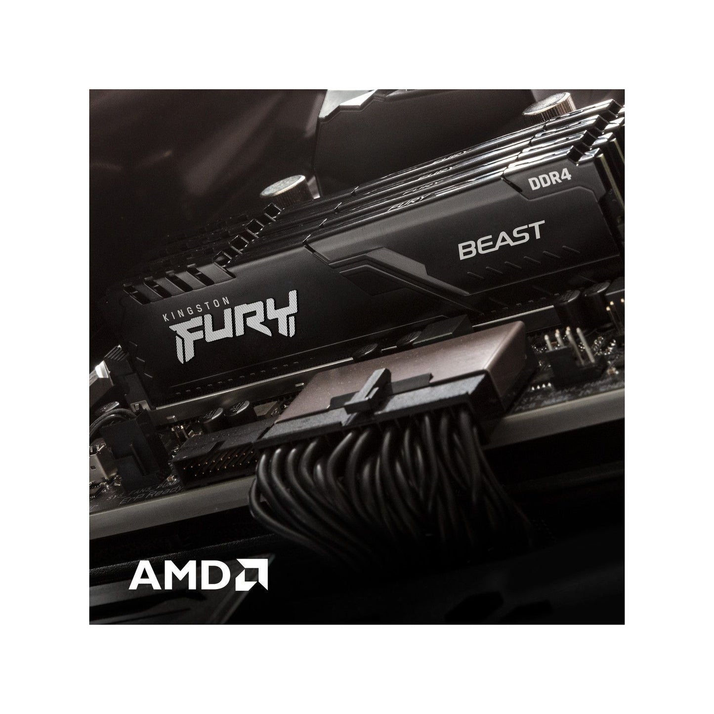 Модуль пам'яті DDR4 8GB 2666 MHz Fury Beast Black Kingston Fury (KF426C16BB/8)