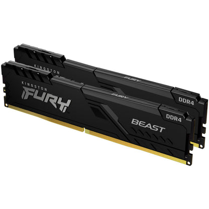 Модуль пам'яті DDR4 16GB (2x8GB) 3600 MHz Fury Beast Black Kingston Fury (KF436C17BBK2/16)