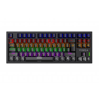 Клавиатура Vinga KBGM-110 87 key LED Blue Switch USB Black
