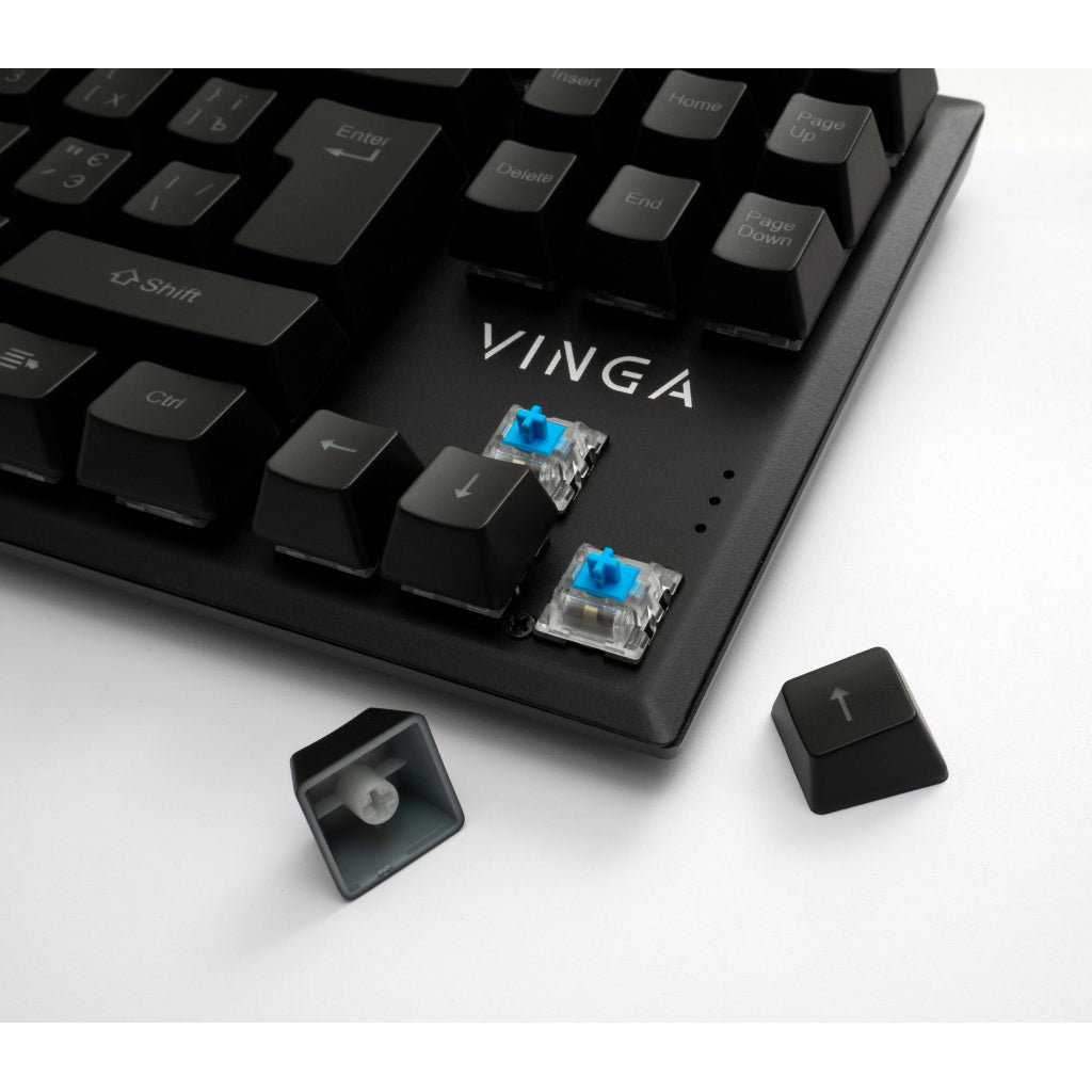 Клавиатура Vinga KBGM-110 87 key LED Blue Switch USB Black
