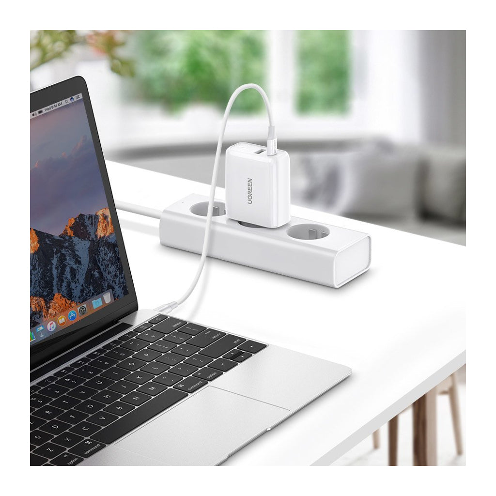 Зарядное устройство для Ugreen CD170 36W USB + Type-C Charger (White) (60468)