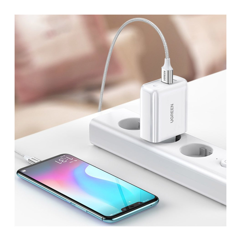 Зарядное устройство для Ugreen CD170 36W USB + Type-C Charger (White) (60468)