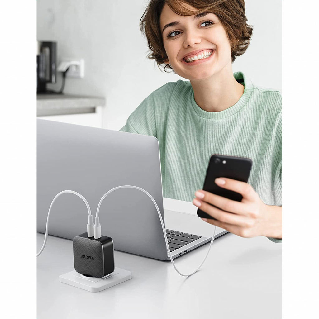 Зарядное устройство для Ugreen CD216 66W 2xType-C PD Charger (70867)