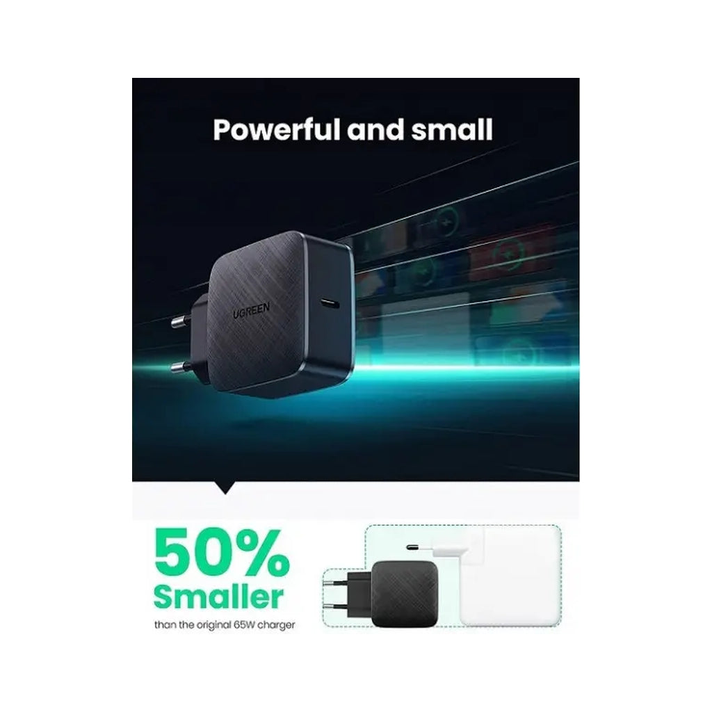 Зарядний пристрій Ugreen CD217 65W Type-C PD GaN Charger (70817)