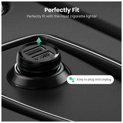 Зарядное устройство для Ugreen ED018 24W 2xUSB Car Charger (Black) (50875)