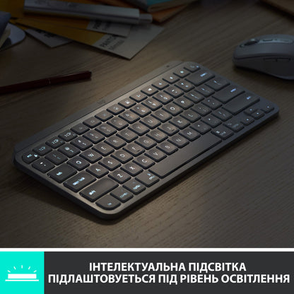 Клавиатура Logitech MX Keys Mini Wireless Illuminated RU Pale Grey (920-010499)