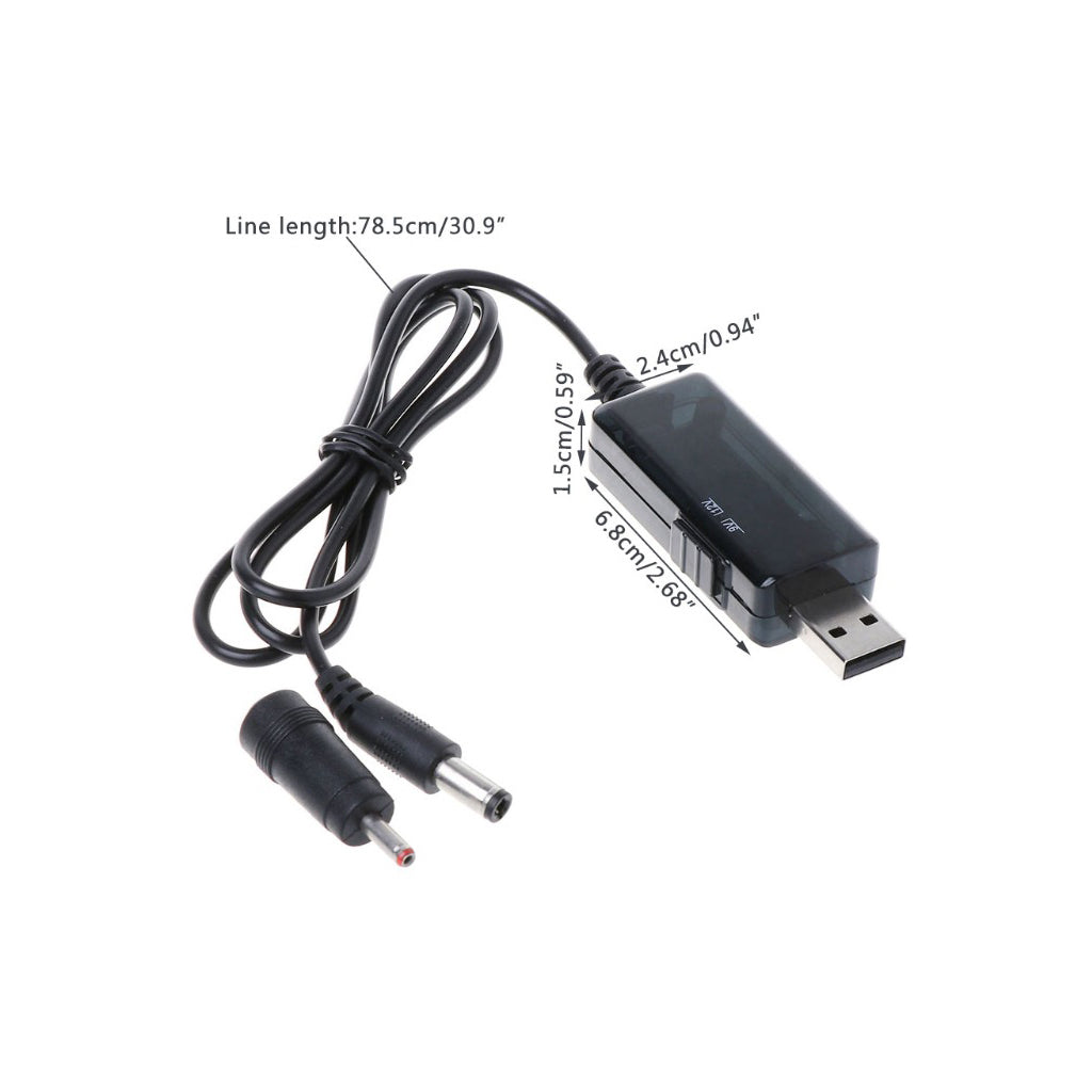 Кабель питания USB 5V to DC 9V/12V 5.5*2.1/3,5*1,35 mm Dynamode (KWS-912V)