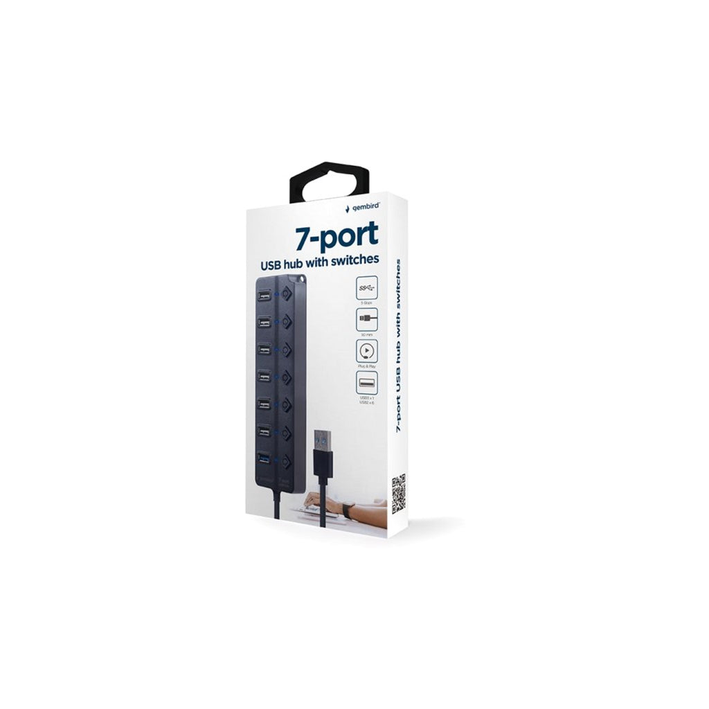 Концентратор Gembird 7 ports (UHB-U3P1U2P6P-01)