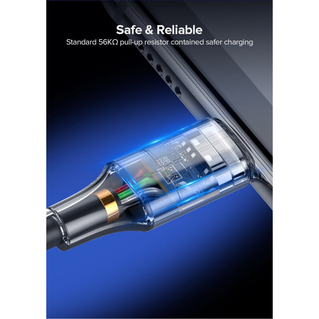 Дата кабеля USB 2.0 AM to Type-C 3.0m 3.0A 18W US288 (60408)