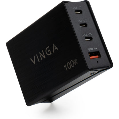 Зарядное устройство для Vinga GaN 100W PD+QC 3C1A ports (VCPCH100CB)