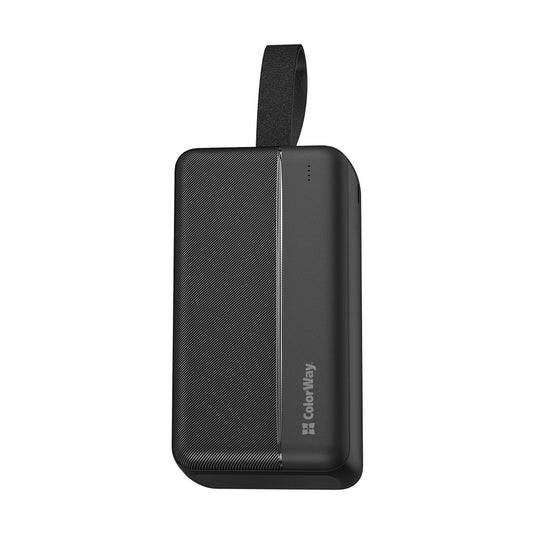 Универсальная батарея ColorWay 30000 mAh High-Power 2 PD/20W, QC/3.0, USB-C/Micro-USB (CW-PB300LPC2BK-PD)