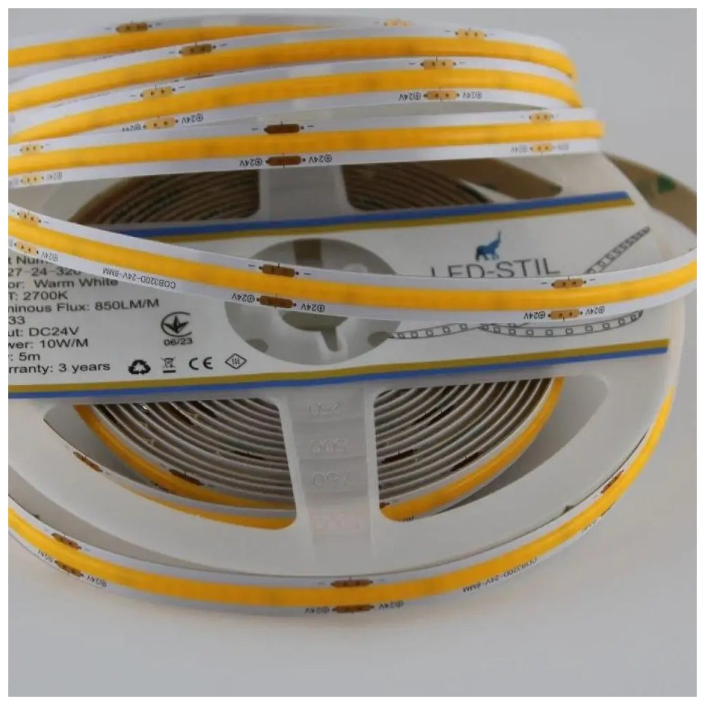 Светодиодная лента LED-STIL 2700K 10 Вт/м COB 320 диодов (UC27-24-320-8-90)