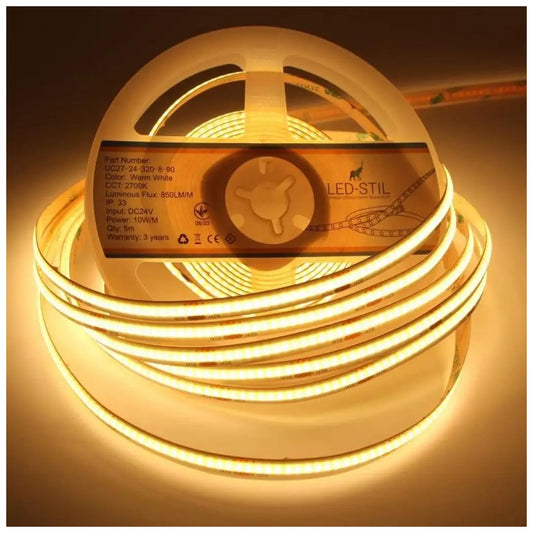 Світлодіодна стрічка LED-STIL 2700K 10 Вт/м COB 320 діодів (UC27-24-320-8-90)