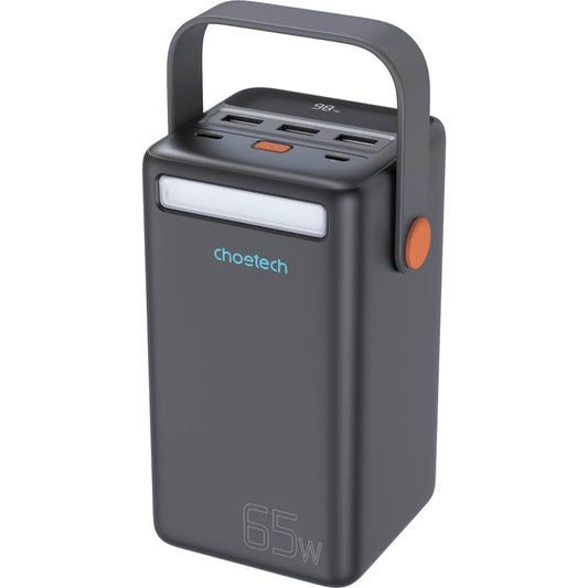 Универсальная батарея Choetech 50000mAh, PD/3.0/65W, QC/3.0/18W, USB-C, 3*USB-A, mirco USB, LED Light (B664-CCBE)