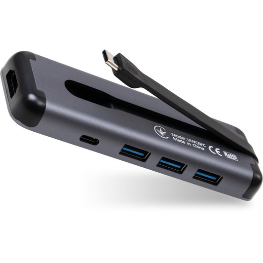 Концентратор Vinga VHYC6FC USB-C 3.1 to HDMI+3xUSB3.0+PD100W
