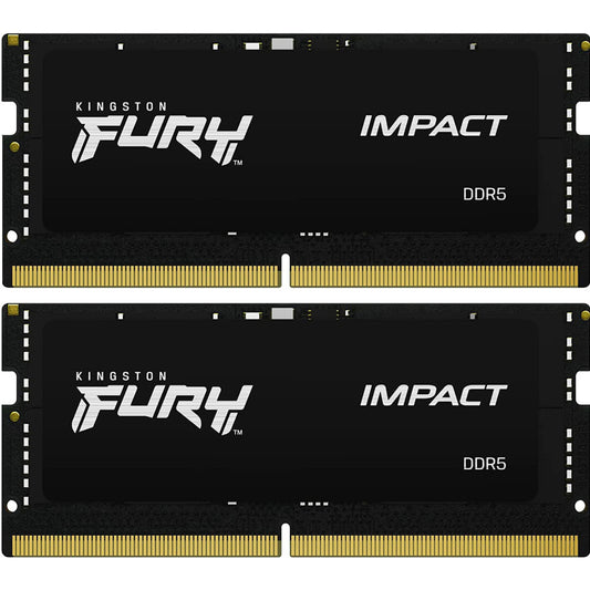 Модуль пам'яті SoDIMM DDR5 32GB (2x16GB) 6000 MHz Kingston Fury Impact (KF560S38IBK2-32)