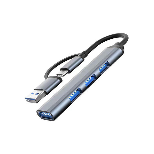 Концентратор Dynamode USB Type-C/Type-A to 1xUSB3.0, 3xUSB 2.0 metal (DM-UH-312AC)