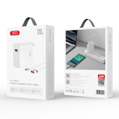 Зарядное устройство для XO L128 120W с cable Type-C white (XO-L128-WH)
