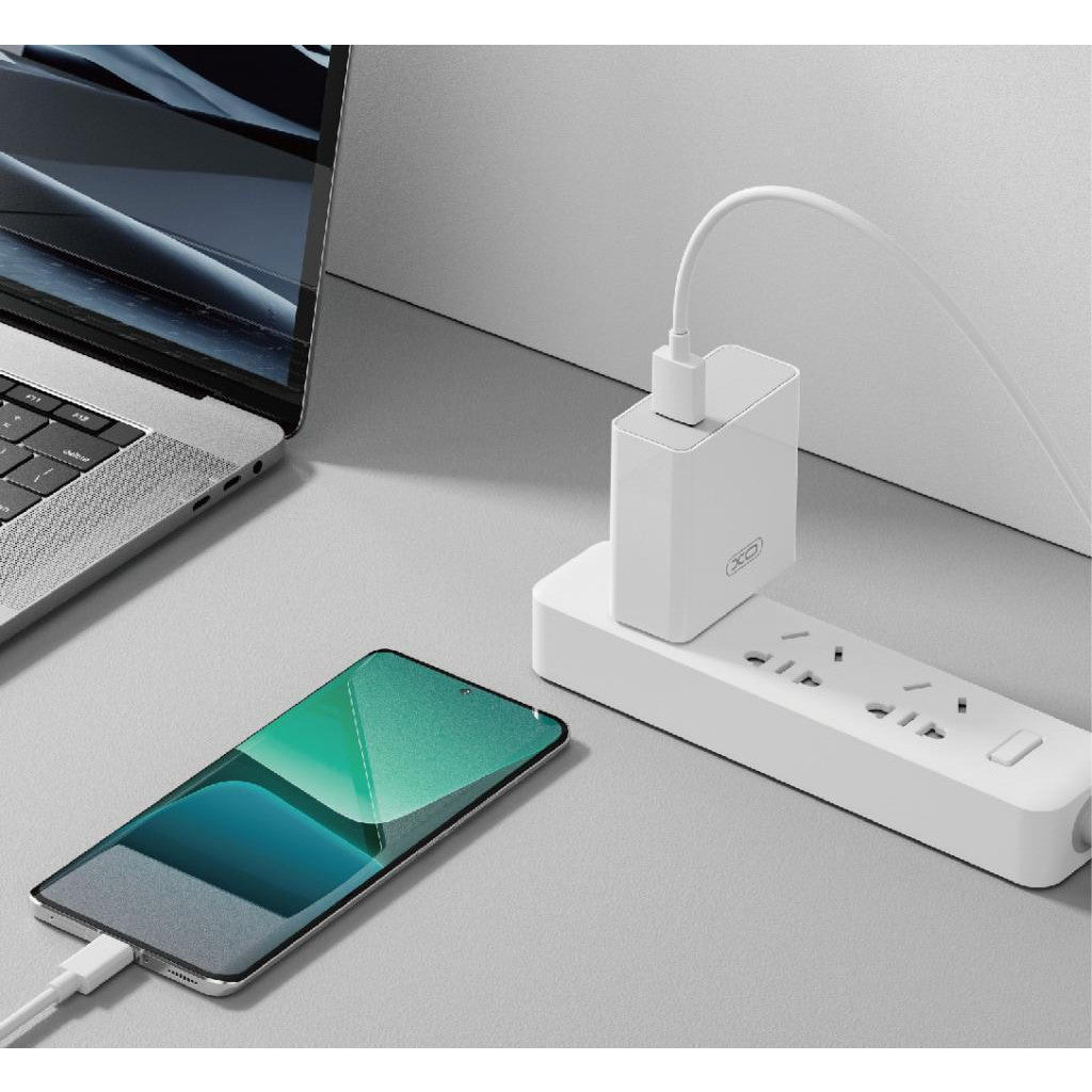Зарядное устройство для XO L128 120W с cable Type-C white (XO-L128-WH)