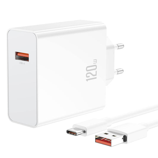 Зарядное устройство для XO L128 120W с cable Type-C white (XO-L128-WH)