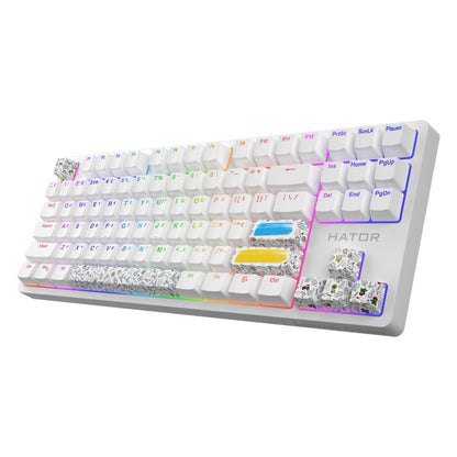 Клавиатура Hator Rockfall 2 Mecha TKL Authentic Edition Aurum Milky Way Silent USB White (HTK-531)