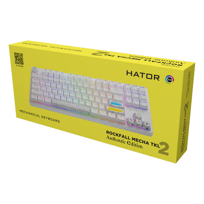 Клавиатура Hator Rockfall 2 Mecha TKL Authentic Edition Aurum Milky Way Silent USB White (HTK-531)