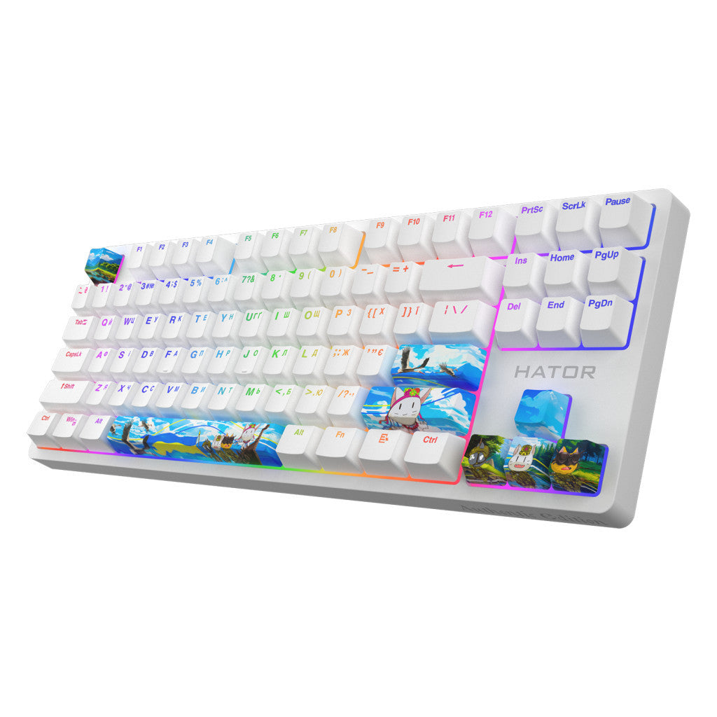 Клавиатура Hator Rockfall 2 Mecha TKL Aurum Milky Way Silent (HTK-532)