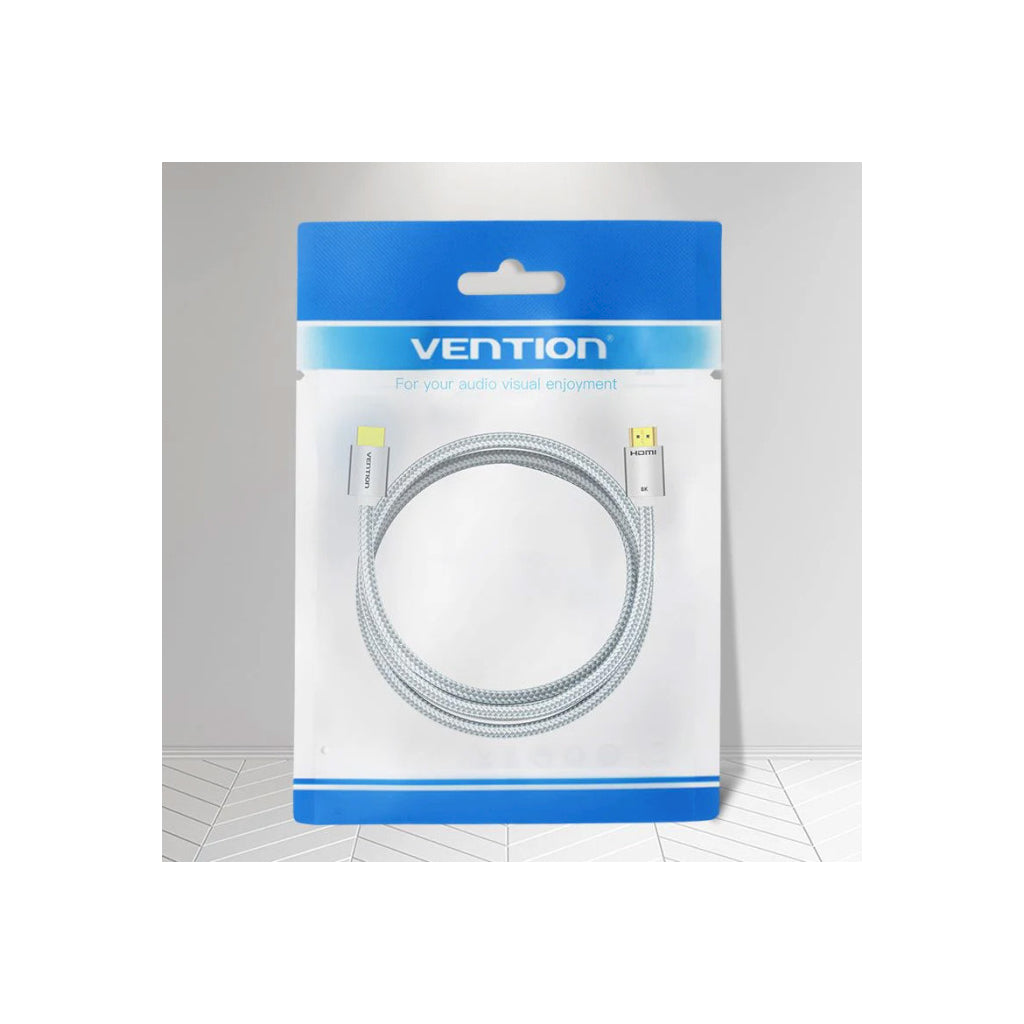 Кабель HDMI to HDMI 1.5m V2.1 8K 60Hz Silver Metal Type Vention (ALCIG)