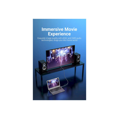 Кабель HDMI to HDMI 1.5m V2.1 8K 60Hz Silver Metal Type Vention (ALCIG)