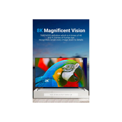 Кабель HDMI to HDMI 1.5m V2.1 8K 60Hz Silver Metal Type Vention (ALCIG)