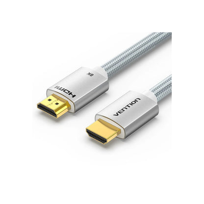 Кабель HDMI to HDMI 1.5m V2.1 8K 60Hz Silver Metal Type Vention (ALCIG)