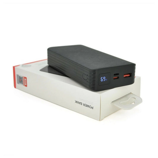 Батарея универсальная XO 20000mAh, PD/20W, QC/18W, Lightning, Type-C, USB, черный (XO-PR144B)