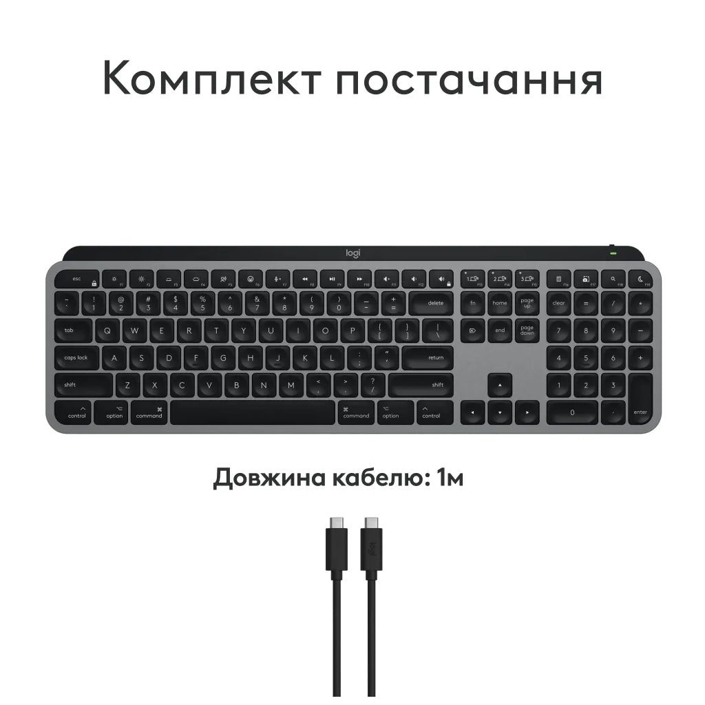 Клавиатура Logitech MX Keys S для Mac Bluetooth RU Space Grey (920-011637)
