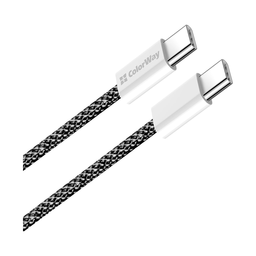 Дата USB-C кабель USB-C 1.0m 60W 3.0А black ColorWay (CW-CBPDCC061-BK)