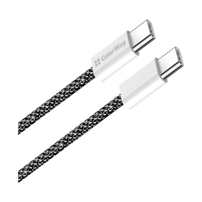 Дата USB-C кабель USB-C 1.0m 60W 3.0А black ColorWay (CW-CBPDCC061-BK)